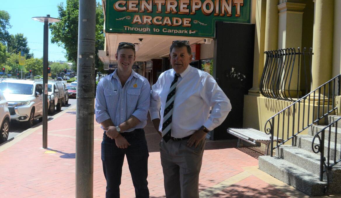 UPGRADE: Orange Business Chamber president Jack Evans and Mayor Reg Kidd are urging retailers to apply for the grant. PHOTO: ALANA CALVERT