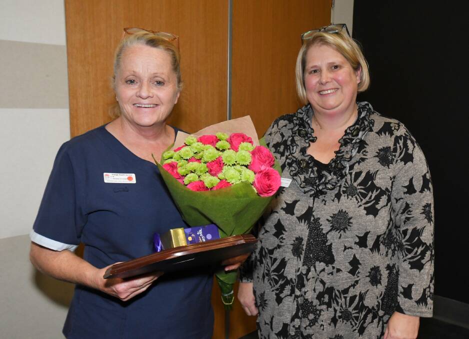 DESERVING: Enrolled Nurse of the Year Kim Byrnes with Director of Nursing and Midwifery, Jo Dean. 