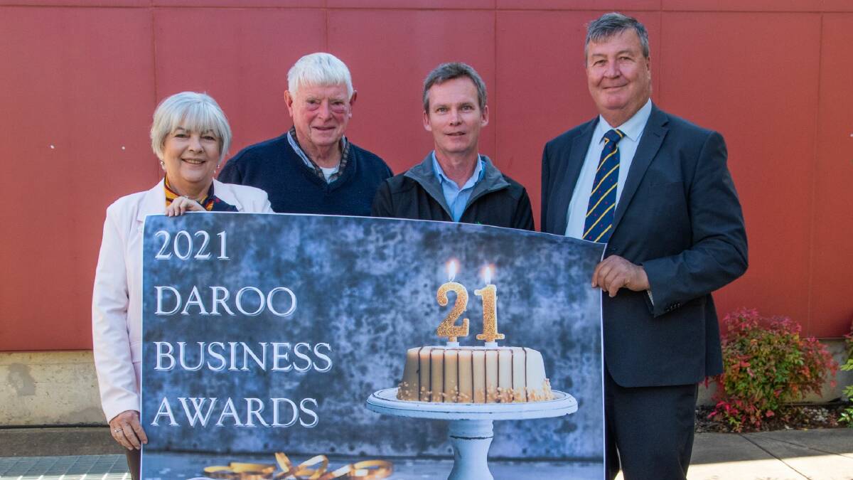 VOTE NOW: Cabonne councillor Libby Oldham, Alf Cantrell, Wayne Sunderland and mayor Kevin Beatty celebrate the 21st year of the awards. PHOTO: SUPPLIED