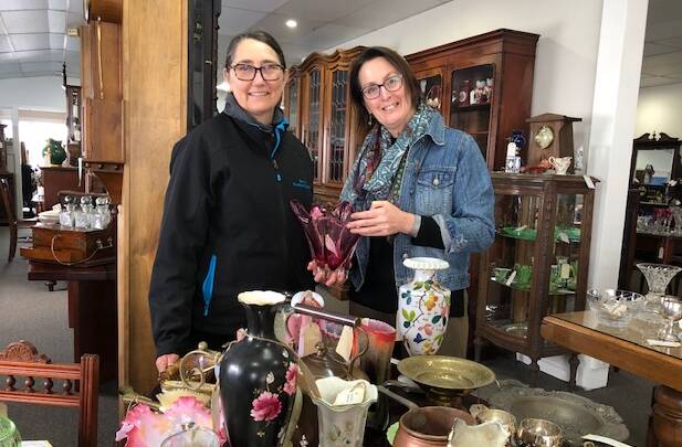 VINTAGE FAIR: Sally Arnold from Revive Furniture and Decor and Zonta Club's Sue Hatcher. PHOTO: ALANA CALVERT