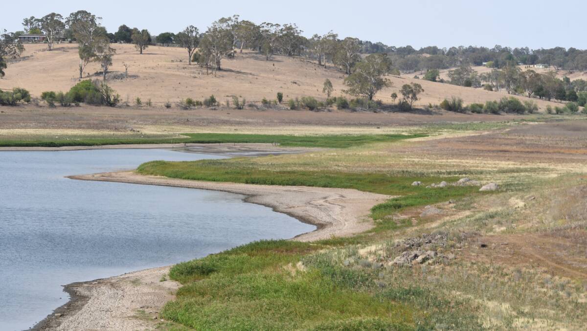 The dam during drought in December 2019 when it was at 21 percent capacity. PHOTO: JUDE KEOGH 