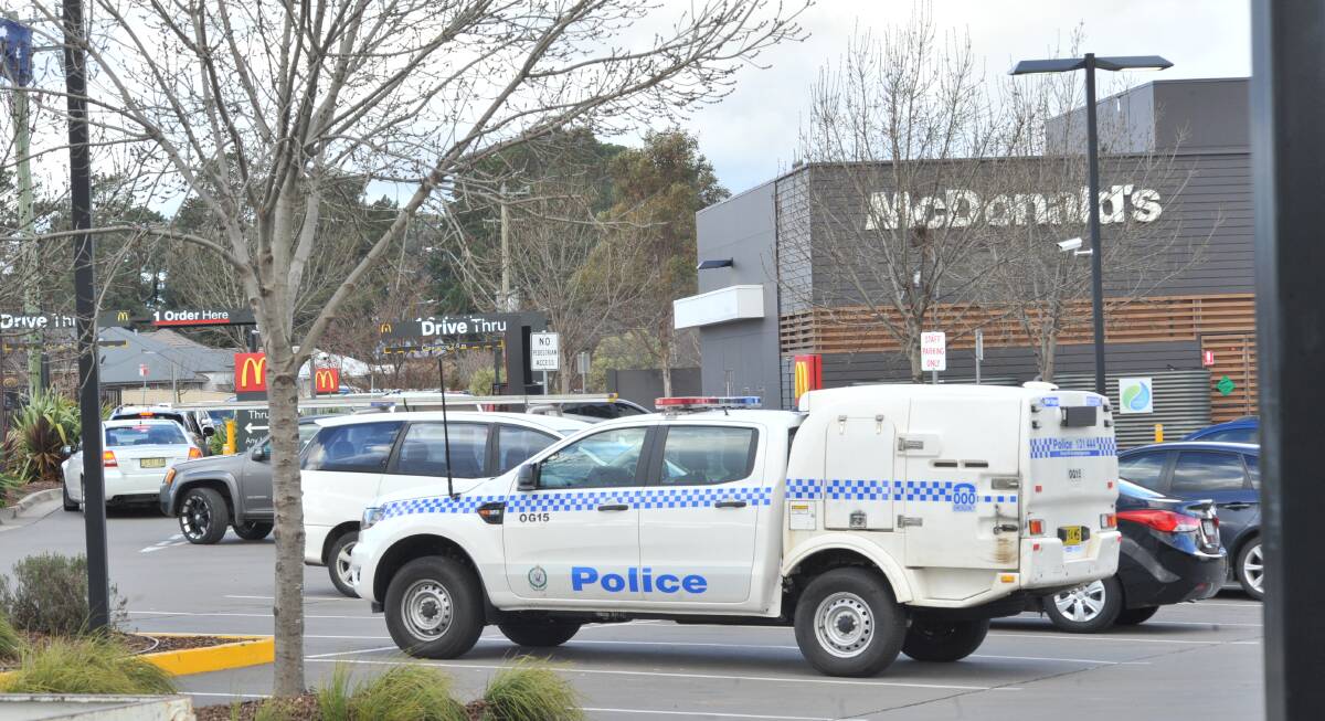 Police were called to North Orange McDonald's by an employee. PHOTO: JUDE KEOGH
