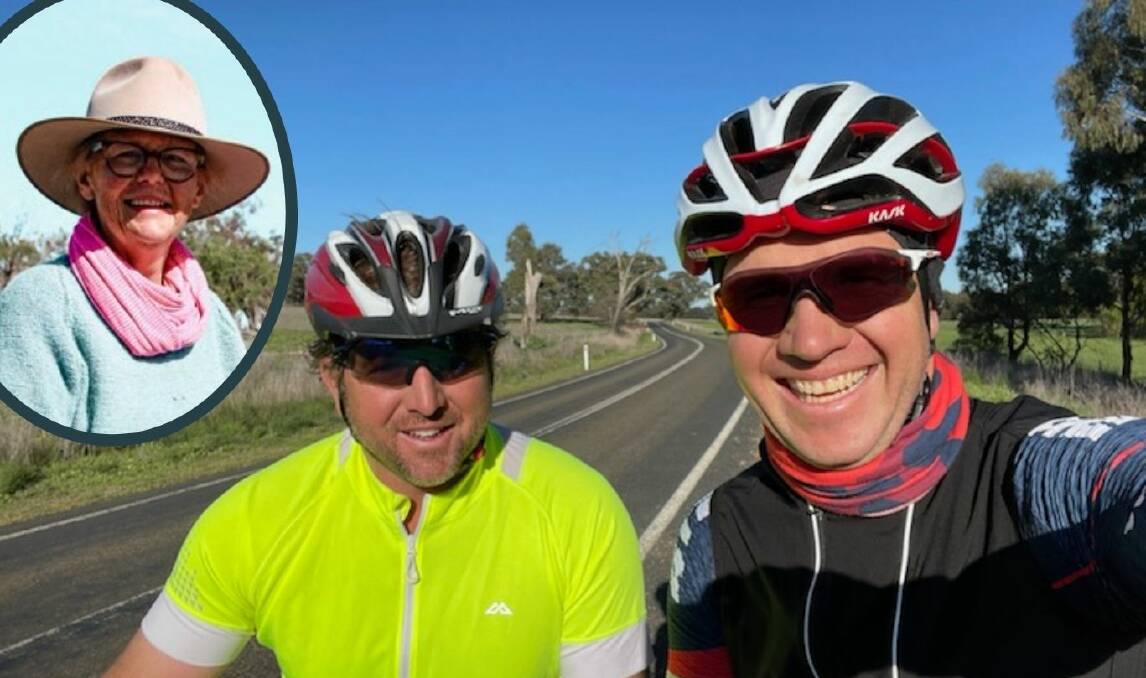 WHEELIE GOOD CAUSE: Jock Hough and his mate Ben Wark have so far raised over $12,500 for Cancer Council after losing Belinda Hough (inset) to the disease in March. PHOTOS: SUPPLIED