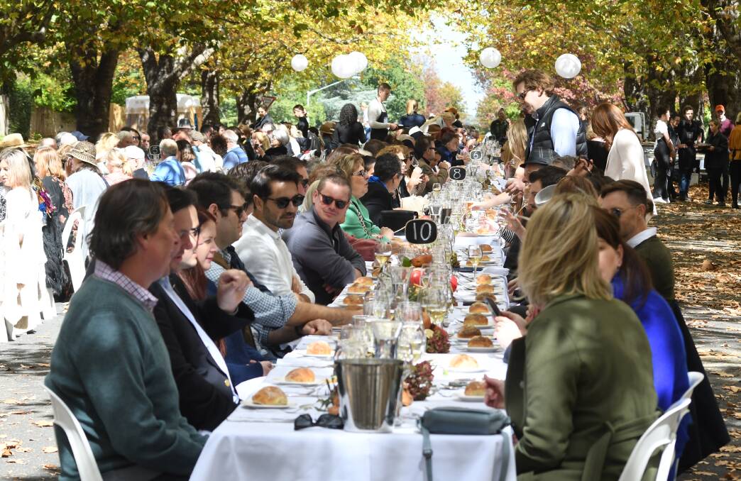 FEAST: Around 300 people attended the sold-out Sampson Street Long Lunch on Saturday - the first weekend of FOOD Week. PHOTO: JUDE KEOGH