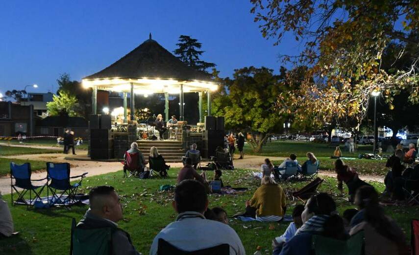 LIVE MUSIC: Over 3000 people came to the free outdoor concerts at Robertson Park during the warmer months. PHOTO: JUDE KEOGH