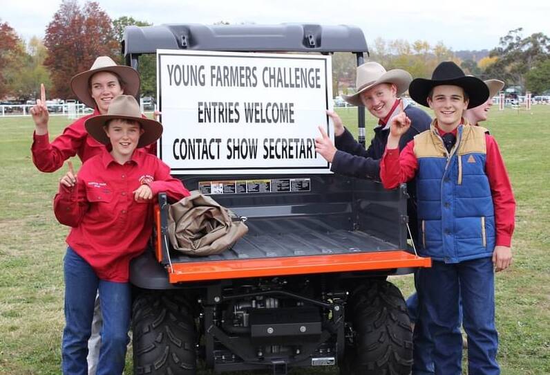 CHALLENGE ACCEPTED: Competitors Rebecca Griffin, Alan Wykes, Cameron Baker and Riley Henessey in 2015 - the last time the Farmers Challenge was held. PHOTO: SUPPLIED 