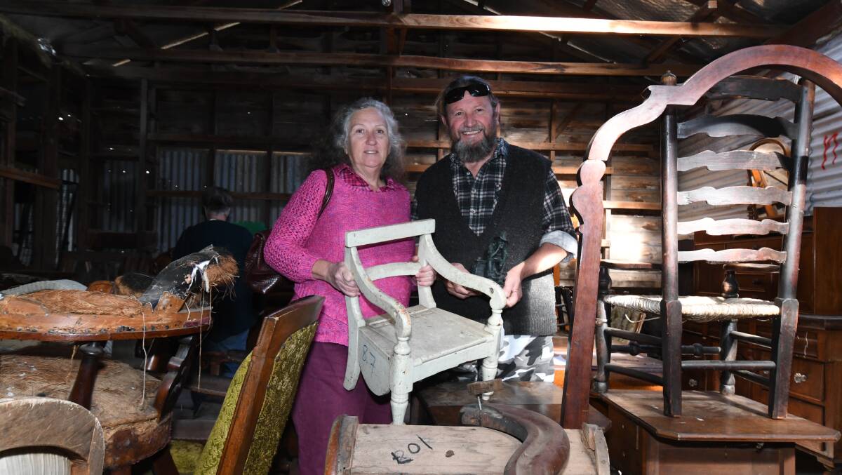 Cathy and Glenn Cansdale were among a crowd of around 150 who turned up to the auction on Sunday. PHOTO: CARLA FREEDMAN 