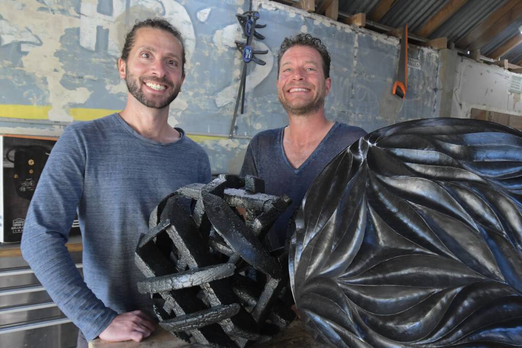 POP-UP: Sculptor brothers Carl and Eden Plaisted will be among the local artists displaying their work this weekend. PHOTO: JUDE KEOGH
