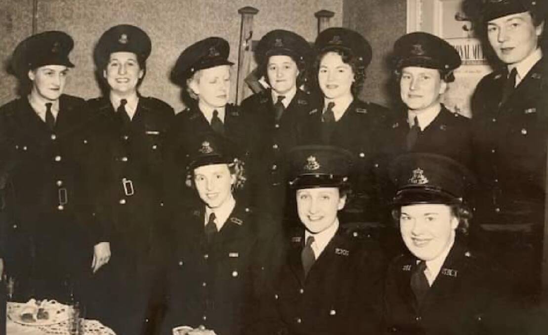 FIRST IN THE FORCE: Yvonne (nee Robertson) Tupman (front row, left) was one of NSW Police Force's first policewomen in 1945. 