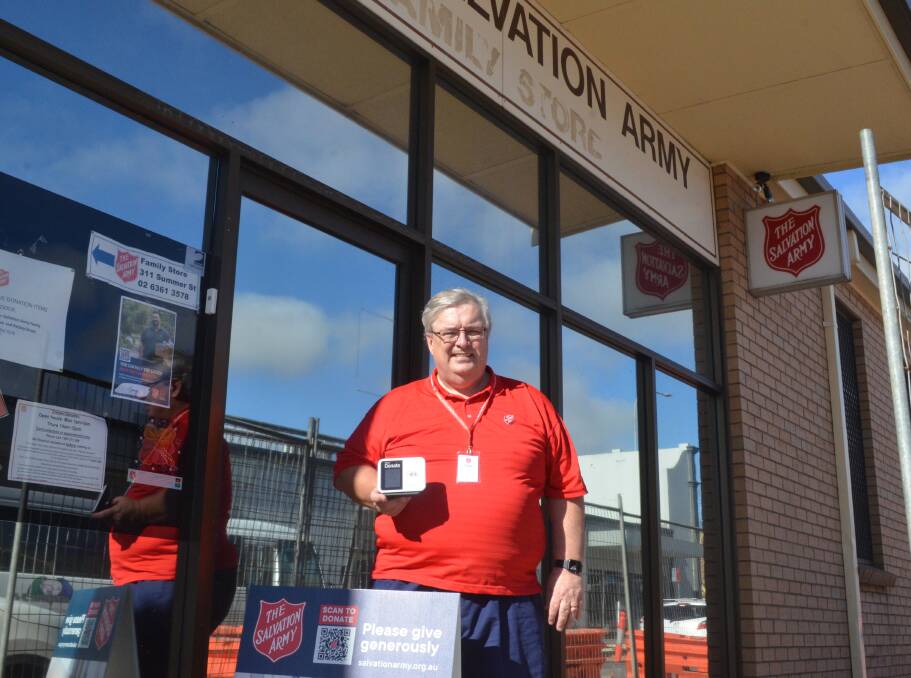 RED SHIELD APPEAL: Salvation Army Major Colin Young is asking the community to give generously this weekend. PHOTO: ALANA CALVERT