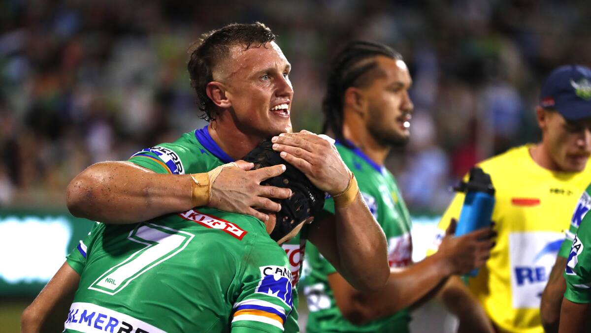 Raiders five-eighth Jack Wighton has an option for the 2024 NRL season. Picture by Keegan Carroll