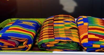 Kente, Ghana's colourful traditional cloth. Cotton and textiles is one of the sectors offering growth opportunities.