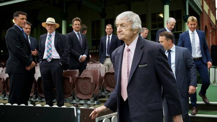 Cultural Touchstone: Richie Benaud at the SCG to help Channel Nine promote its coverage of cricket over the summer.