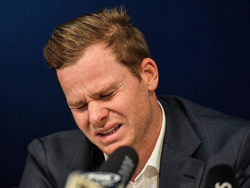 An emotional Steve Smith has broken down in tears addressing the saga that cost him his captaincy.