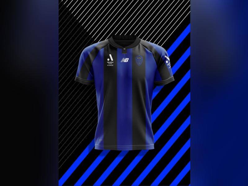 Auckland FC's playing kit is similar to that of Italian giants Inter Milan. (HANDOUT/AUCKLAND ALM MEDIA)