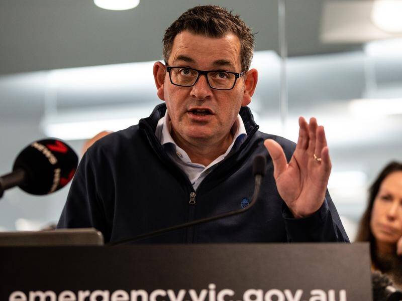 Daniel Andrews has announced a $73.5 million support package for regional Victorian flood victims. (Diego Fedele/AAP PHOTOS)