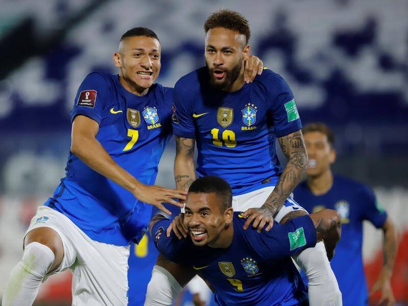 Richarlison (No.7), Neymar (No.10) and Gabriel Jesus are just three of Brazil's attacking options.