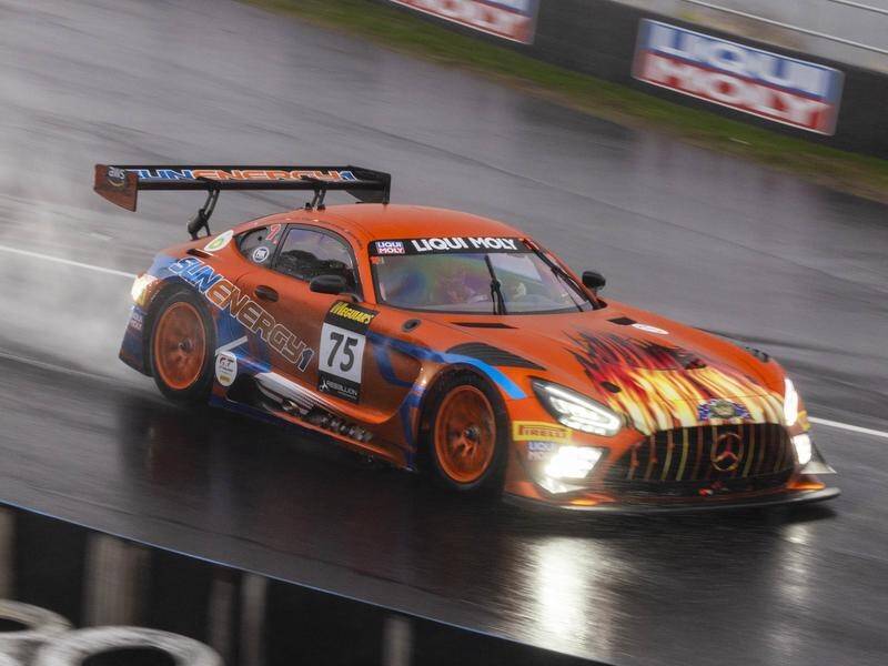 Jules Gounon and SunEnergy1 Racing have led a Mercedes podium sweep of the Bathurst 12 Hour.