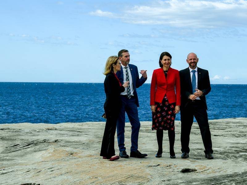 NSW Premier Gladys Berejiklian (2nd from right) has announced plans for 25 new marine reserves.