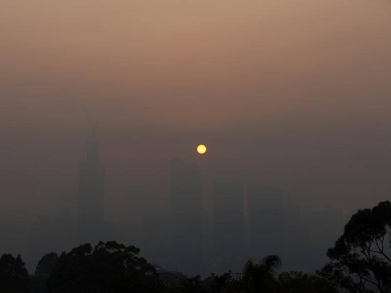The 50 bushfires burning in NSW have generated a thick smoke haze over Sydney.