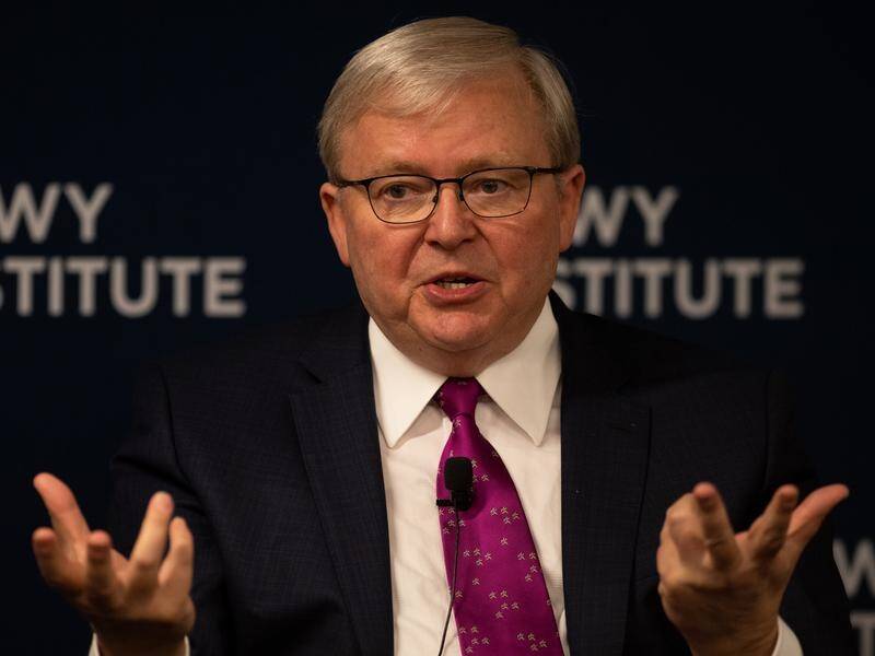 Kevin Rudd said there was a 50-50 chance that the US and China would resolve their trade war.