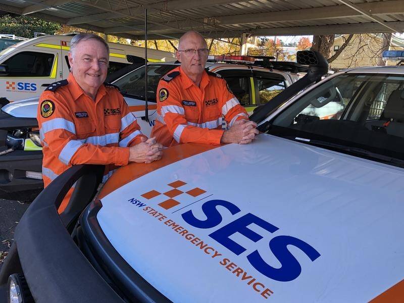 NSW SES volunteers Andrew Fletcher and Tony Morris are going to Canada to help fight wildfires. (PR HANDOUT IMAGE PHOTO)
