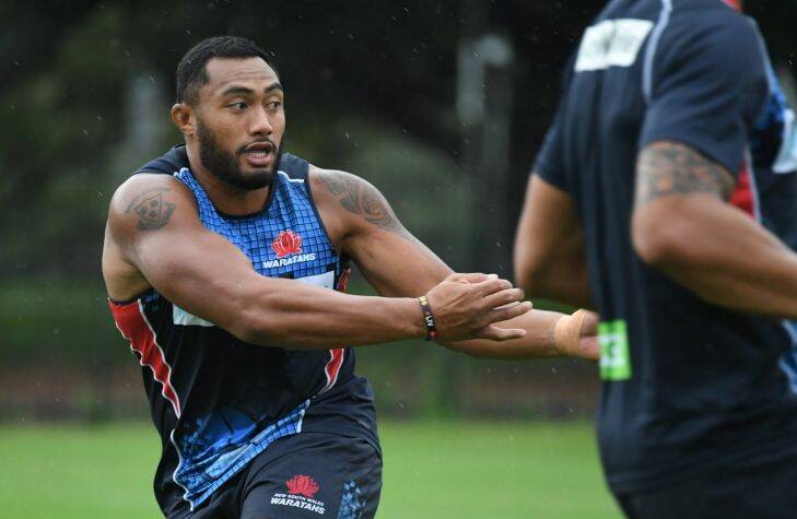 SMH Sport. Strory by, Tom Decent- Waratahs
training at Kippax Oval Morre Park. Photo shows,  Sekope Kepu durring training.    Photo by, Peter Rae Tuesday 14 March 2017.