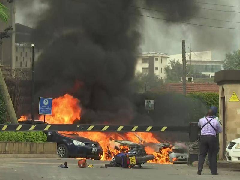 At least 14 people have been killed in a militant attack on an upscale hotel complex in Nairobi.