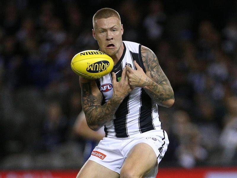 Under pressure Collingwood forward Jordan De Goey has received support from his Magpies captain.