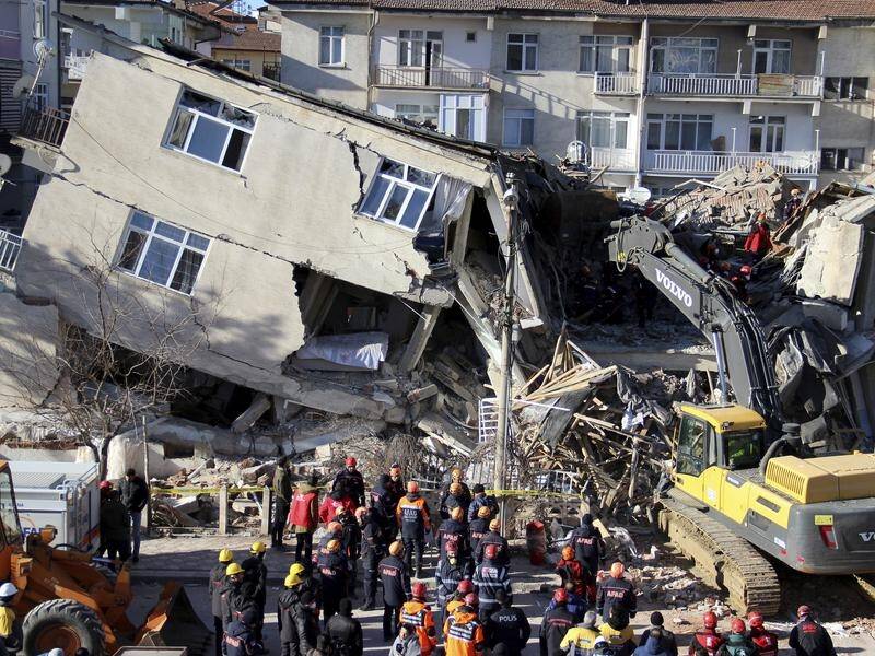 Rescuers are searching for survivors of a quake in Turkey that has killed at least 22 people.