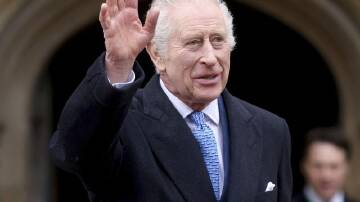 Buckingham Palace says the King's medical team is "very encouraged by the progress made so far". (AP PHOTO)