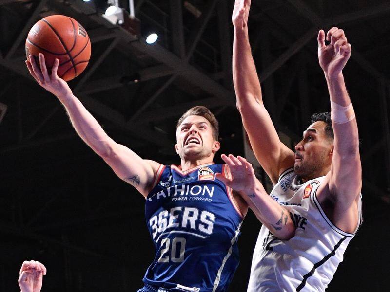 Adelaide's Nathan Sobey shot 16 points in game four of the NBL grand final series against Melbourne.