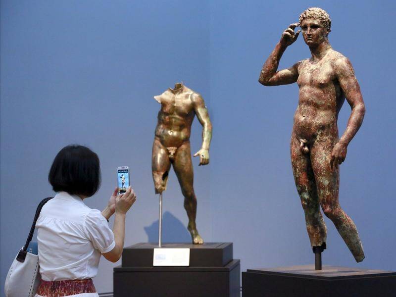 Victorious Youth, dating from 300 BC to 100 BC, is one of the highlights of the Getty collection. (AP PHOTO)