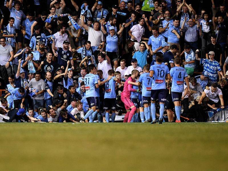 Sydney FC fans literally brought some of the house down during their teams win at Leichhardt Oval.