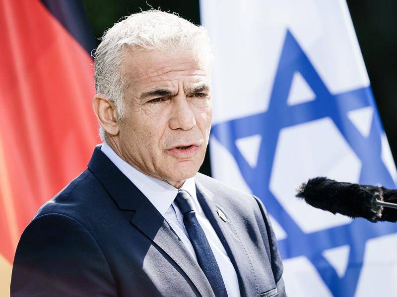 Israeli Prime Minister Yair Lapid is leading a diverse coalition government ahead of new elections. (EPA PHOTO)