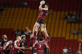 Reds co-captain Liam Wright (top) says the Blues are the biggest challenge in Super Rugby Pacific. (Darren England/AAP PHOTOS)
