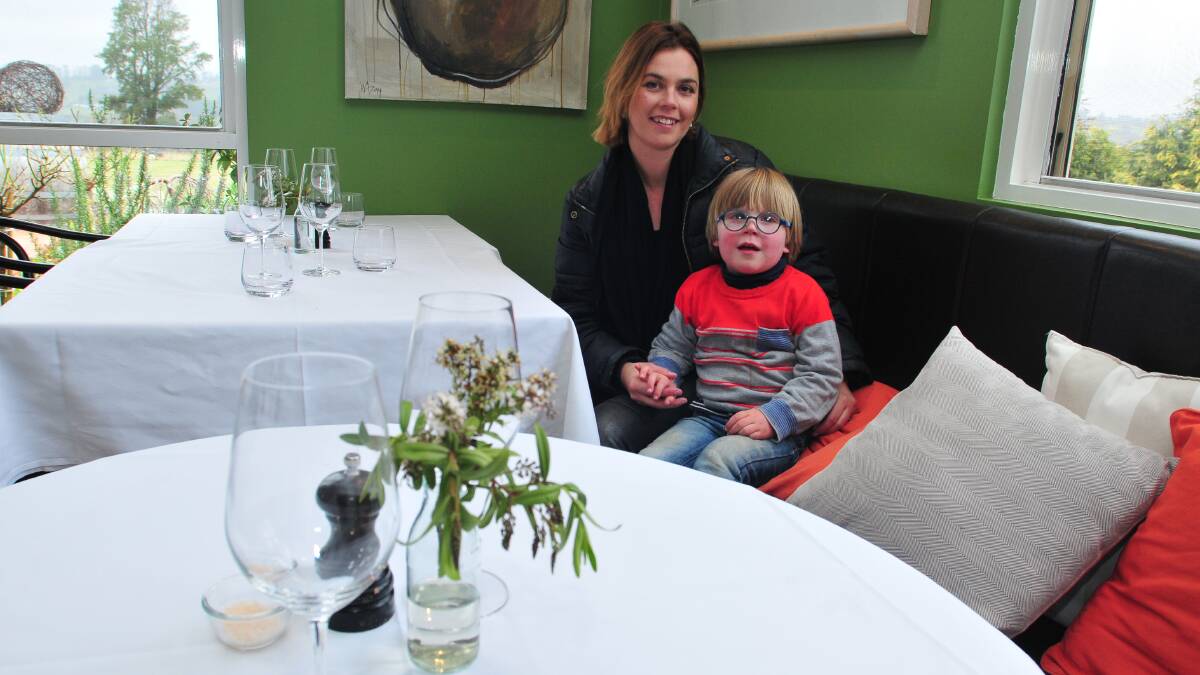 NO PROBLEM: Willa Arantz of Racine, with her son Edward, says she has only had to deal with one instance of uncontrolled children in the restaurant several years ago and children are generally well behaved. Photo: JUDE KEOGH 0701racine