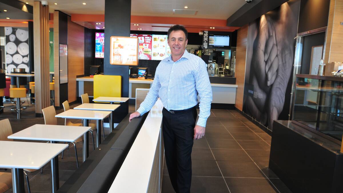 HAPPY DAYS: McDonald’s owner Todd Bryant expects customers to embrace the new north Orange McDonald’s when it opens next week. Photo: JUDE KEOGH							                              0911maccas4