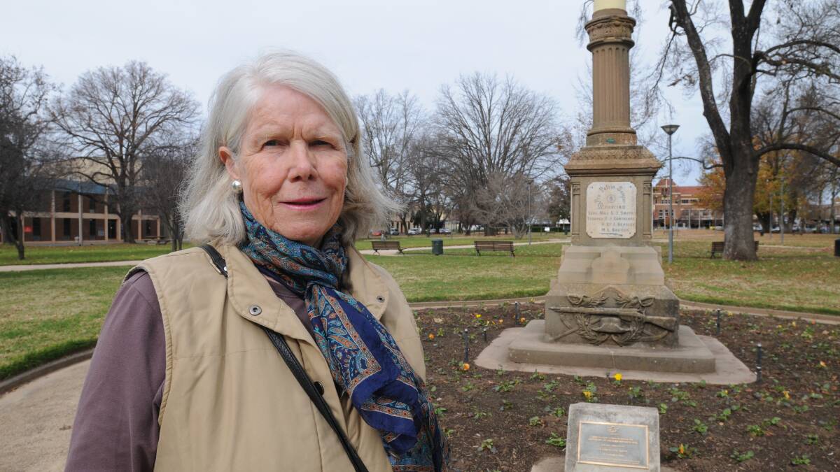 PAY YOUR RESPECTS: Author and avid historian Helen Haynes is encouraging Orange and district residents to come out and honour those lost in the Boer War at Sunday’s ceremony in Robertson Park. Photo: STEVE GOSCH 0527sgboer4
