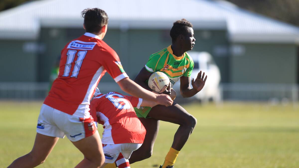 STILL GOING: Along with a large portion of the region’s best young talent, Moung Dut’s rugby league season will continue in Manildra tomorrow for the Western Academy trials. Photo: PHIL BLATCH 
