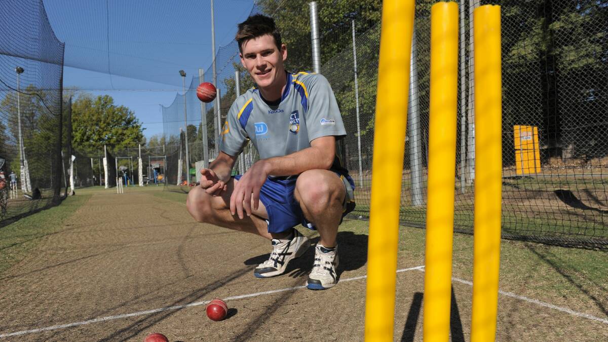 MOVING ON: Orange product Josh Bennett has moved to Sydney to continue chasing a professional cricket career. Photo: GRAHAM TIDY/THE CANBERRA TIMES