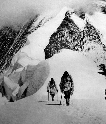 INTO THE UNKNOWN: George Ingle Finch and climbing partner Geoffrey Bruce set off on their attempt to conquer Mount Everest in 1922.