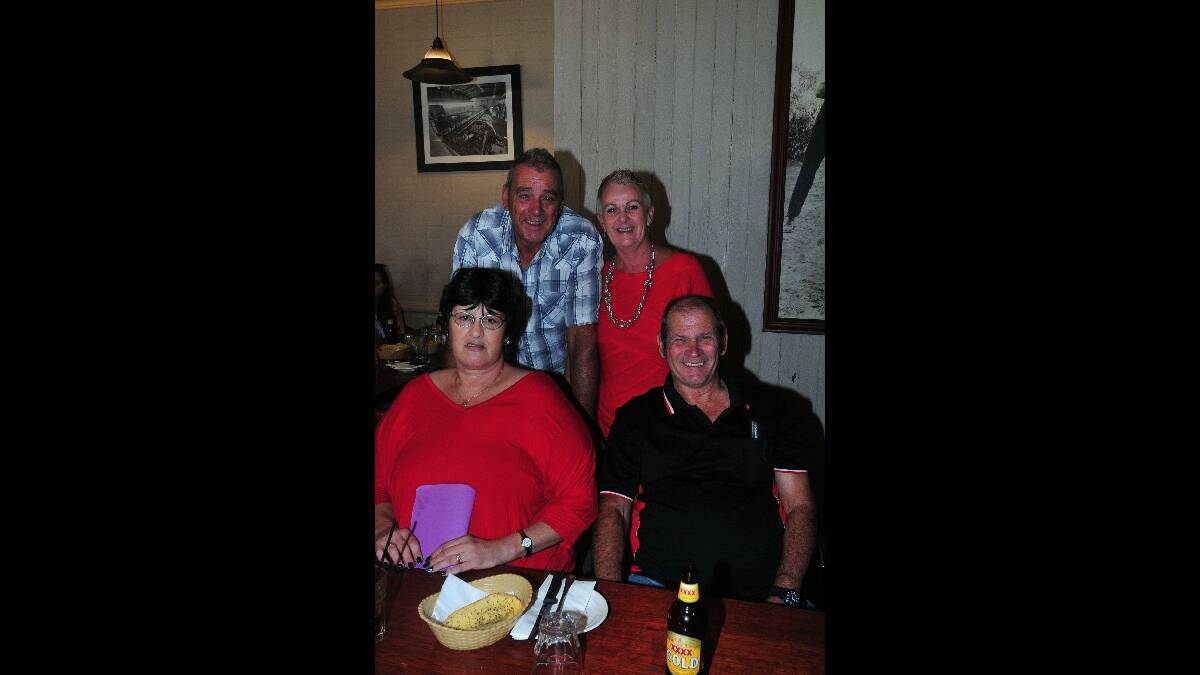 LAWRENCE: Mal and Gail Mackander with Lorraine and Barry McKernan. Photo: JUDE KEOGH