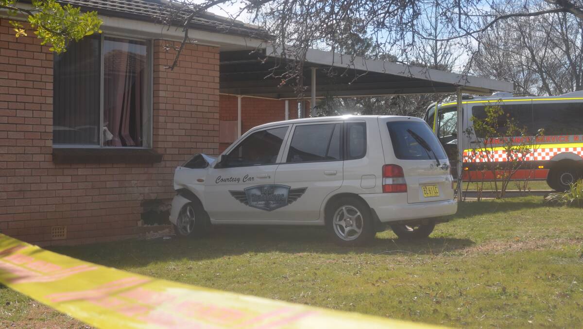 A driver in his 60s lost control of his car and crashed into the front of a neighbouring house
