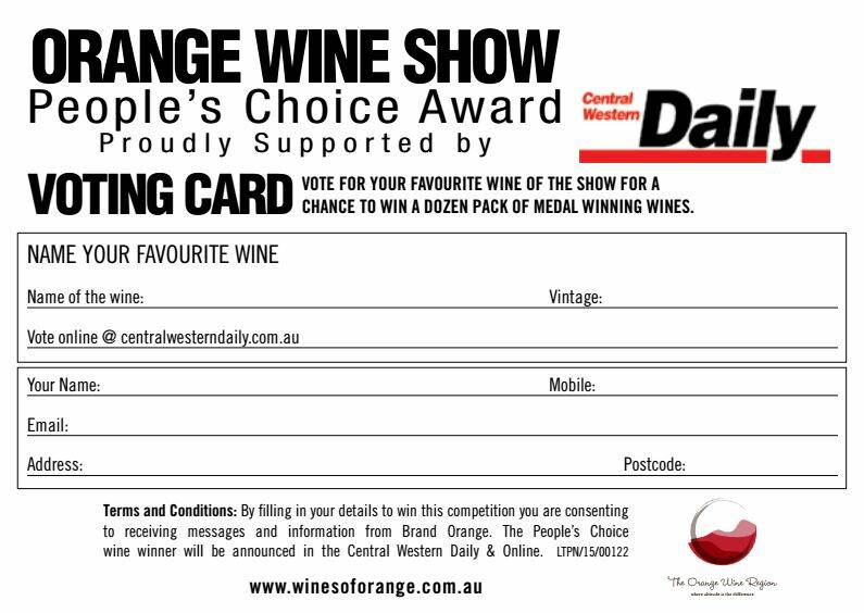 VOTE NOW: 2015 Orange Wine Show People's Choice Award