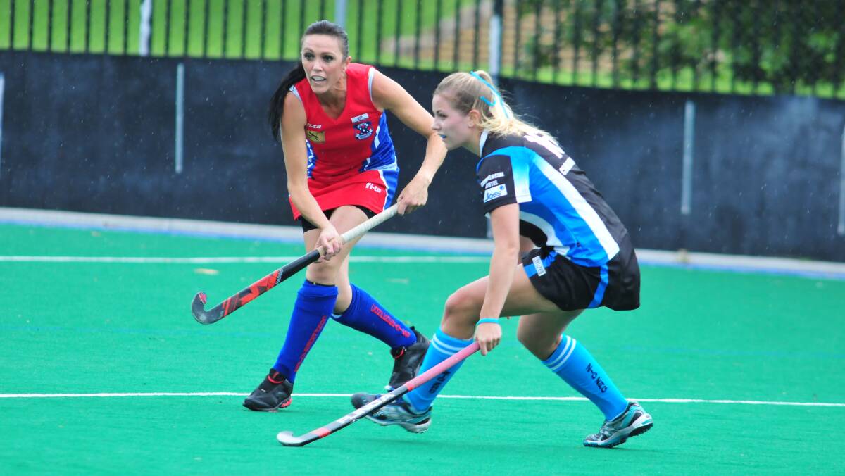 HOCKEY: Annette Pakinga hunting for the ball in Premier League Hockey action on Saturday. Photo: JUDE KEOGH