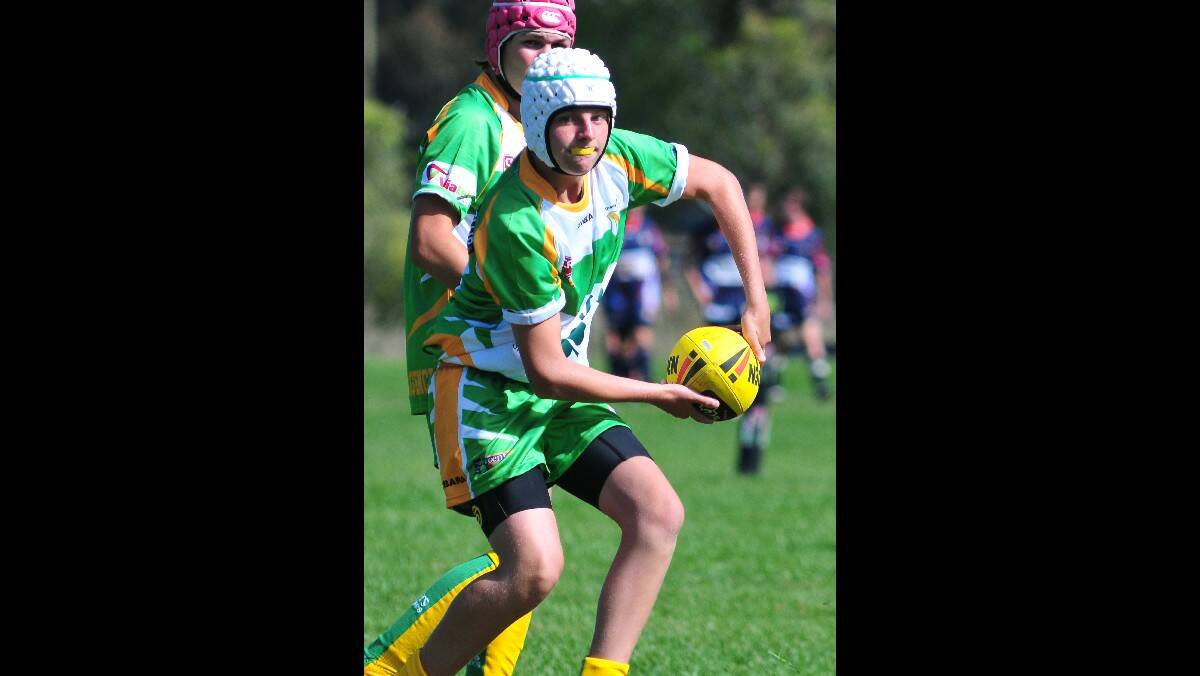 RUGBY LEAGUE: CYMS' Tom Campbell looks to break down the Bathurst Panthers defence. Photo: STEVE GOSCH