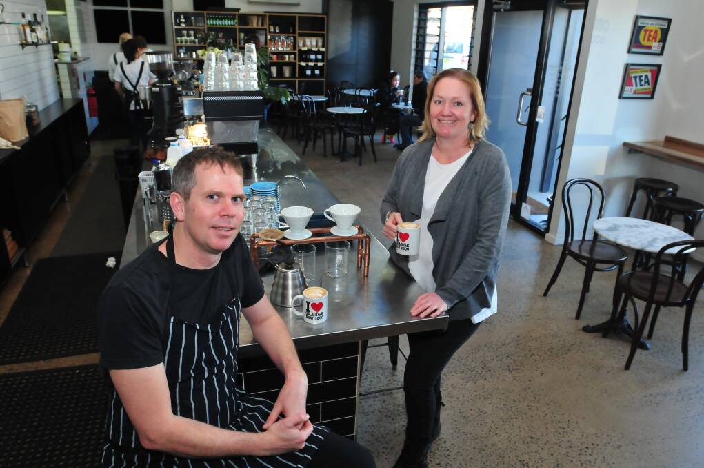 FAMOUS FOODIES: Factory Espresso head chef Matt Corboy and owner Lisa Parianos. Photo: JUDE KEOGH