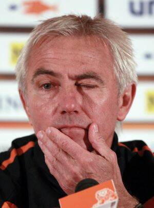 Then Netherlands coach Bert van Marwijk at the World Cup in 2010.  Photo: AP