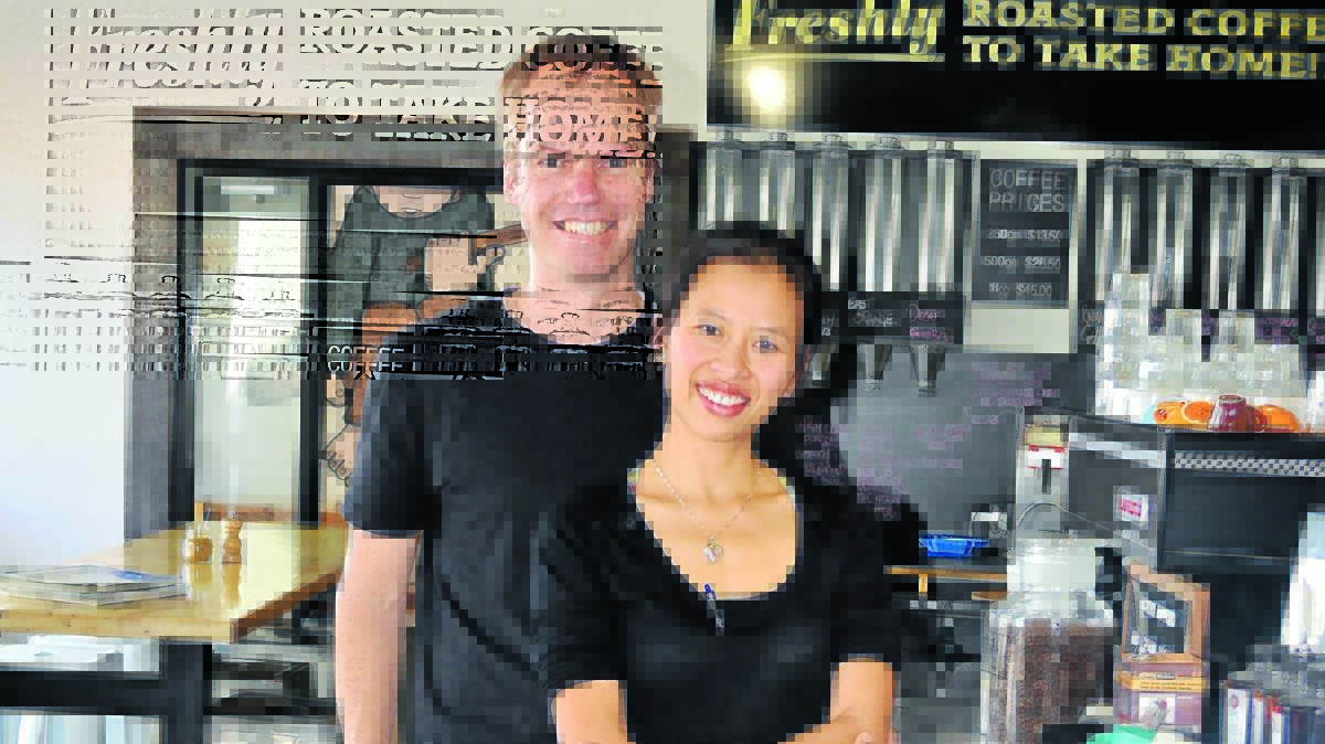 BAPTISM OF FIRE: Nick and Ruby Gleeson have hit the ground running as they take on Factory Espresso. Photo: NICOLE KUTER 0331nkfactorybuscol
